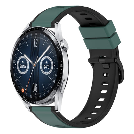 22mm Two-Color Silicone Watch Band, For Huawei Watch GT3 Pro 46mm, For Huawei Watch GT3 46mm