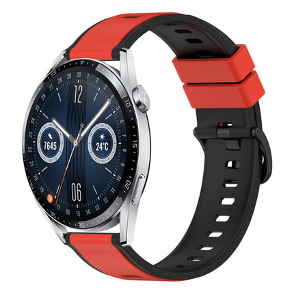 22mm Two-Color Silicone Watch Band, For Huawei Watch GT3 Pro 46mm, For Huawei Watch GT3 46mm