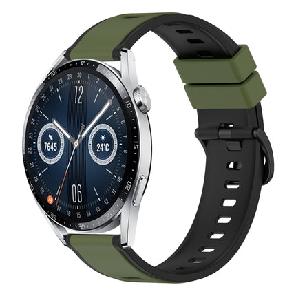 22mm Two-Color Silicone Watch Band, For Huawei Watch GT3 Pro 46mm, For Huawei Watch GT3 46mm