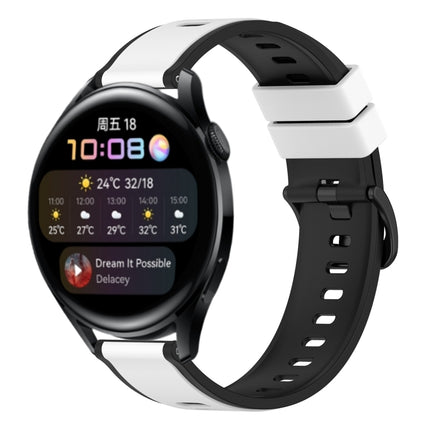22mm Two-Color Silicone Watch Band, For Huawei Watch GT Runner, For Huawei Watch 3