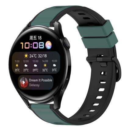 22mm Two-Color Silicone Watch Band, For Huawei Watch GT Runner, For Huawei Watch 3