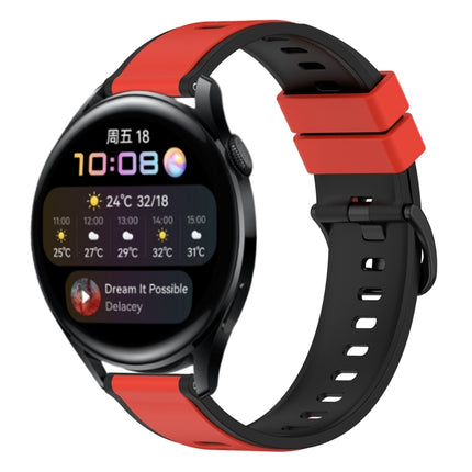 22mm Two-Color Silicone Watch Band, For Huawei Watch GT Runner, For Huawei Watch 3