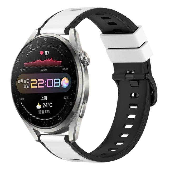 22mm Two-Color Silicone Watch Band, For Huawei Watch 3 Pro, For Huawei GT2 Pro