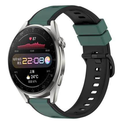 22mm Two-Color Silicone Watch Band, For Huawei Watch 3 Pro, For Huawei GT2 Pro