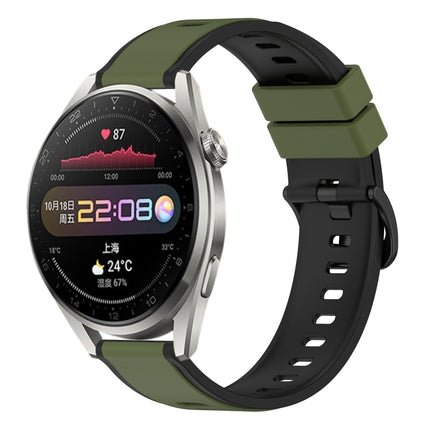 22mm Two-Color Silicone Watch Band, For Huawei Watch 3 Pro, For Huawei GT2 Pro