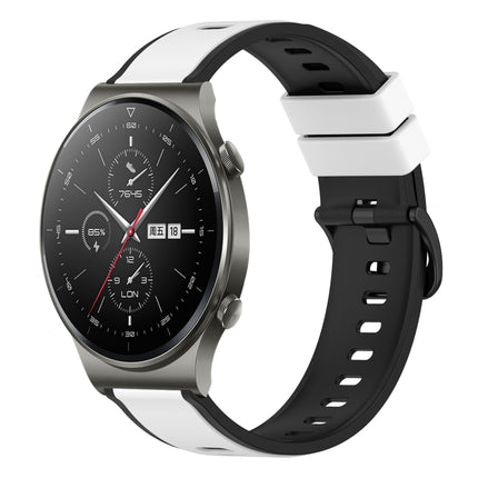 22mm Two-Color Silicone Watch Band, For Huawei Watch 3 Pro, For Huawei GT2 Pro