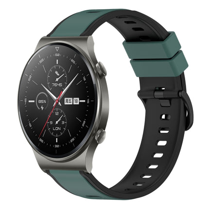 22mm Two-Color Silicone Watch Band, For Huawei Watch 3 Pro, For Huawei GT2 Pro