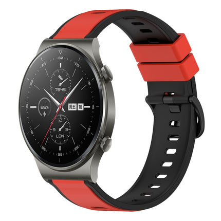 22mm Two-Color Silicone Watch Band, For Huawei Watch 3 Pro, For Huawei GT2 Pro