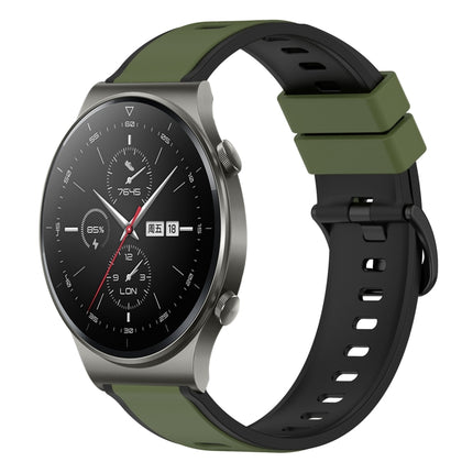 22mm Two-Color Silicone Watch Band, For Huawei Watch 3 Pro, For Huawei GT2 Pro
