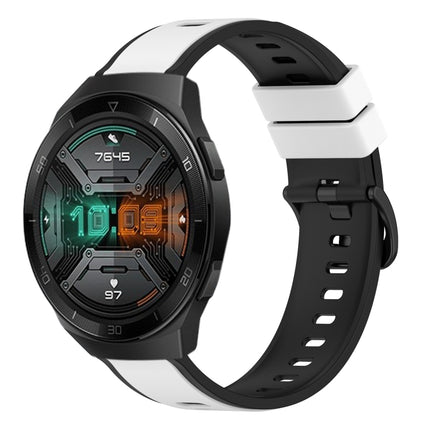 22mm Two-Color Silicone Watch Band, For Huawei Watch GT 2E, For Huawei GT2 46mm