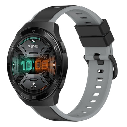 22mm Two-Color Silicone Watch Band, For Huawei Watch GT 2E, For Huawei GT2 46mm