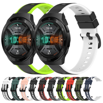 22mm Two-Color Silicone Watch Band, For Huawei Watch GT 2E, For Huawei GT2 46mm