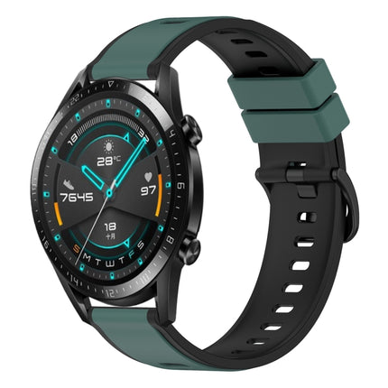 22mm Two-Color Silicone Watch Band, For Huawei Watch GT 2E, For Huawei GT2 46mm