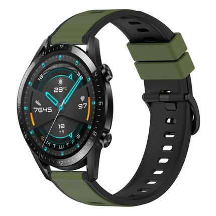 22mm Two-Color Silicone Watch Band, For Huawei Watch GT 2E, For Huawei GT2 46mm