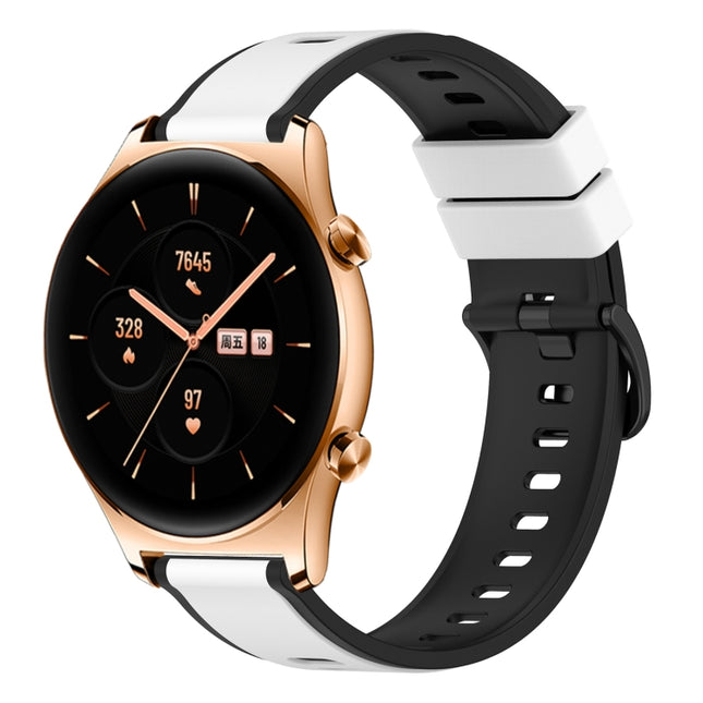 22mm Two-Color Silicone Watch Band, For Honor Watch GS 3, For Honor Watch GS Pro