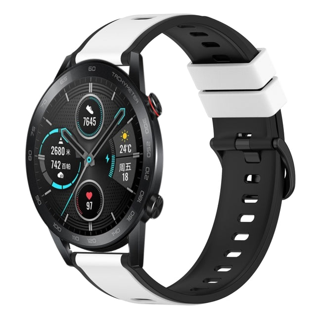 22mm Two-Color Silicone Watch Band, For Honor Magic Watch 2 46mm, For Honor Watch Dream