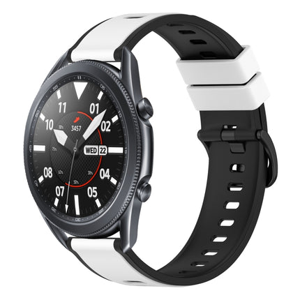 22mm Two-Color Silicone Watch Band, For Samsung Galaxy Watch3 45mm, For Samsung Galaxy Watch 46mm