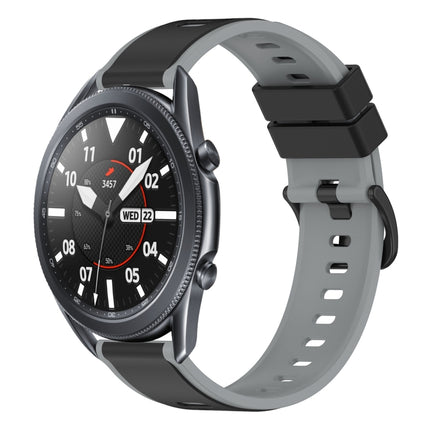 22mm Two-Color Silicone Watch Band, For Samsung Galaxy Watch3 45mm, For Samsung Galaxy Watch 46mm