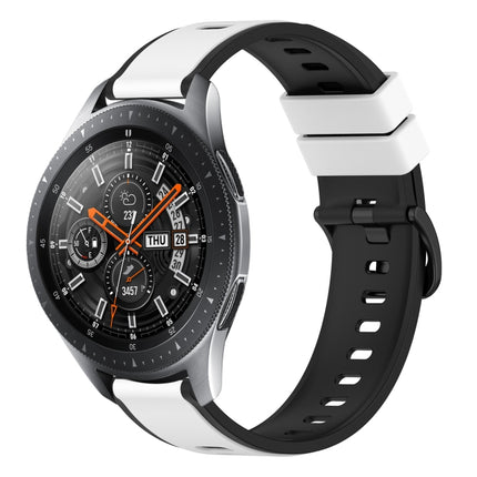 22mm Two-Color Silicone Watch Band, For Samsung Galaxy Watch3 45mm, For Samsung Galaxy Watch 46mm