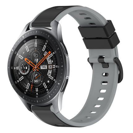 22mm Two-Color Silicone Watch Band, For Samsung Galaxy Watch3 45mm, For Samsung Galaxy Watch 46mm