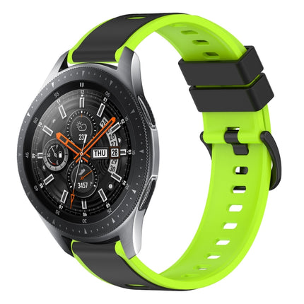 22mm Two-Color Silicone Watch Band, For Samsung Galaxy Watch3 45mm, For Samsung Galaxy Watch 46mm
