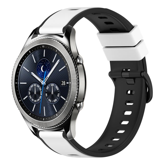 22mm Two-Color Silicone Watch Band, For Samsung Gear S3 Classic, For Samsung Gear S3 Frontier