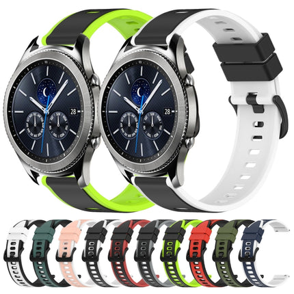 22mm Two-Color Silicone Watch Band, For Samsung Gear S3 Classic, For Samsung Gear S3 Frontier