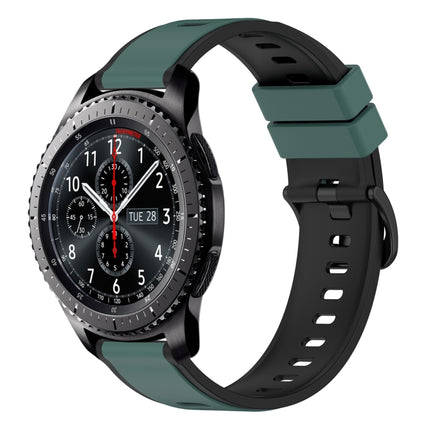 22mm Two-Color Silicone Watch Band, For Samsung Gear S3 Classic, For Samsung Gear S3 Frontier