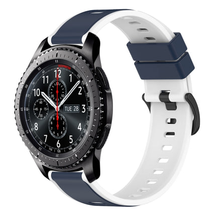 22mm Two-Color Silicone Watch Band, For Samsung Gear S3 Classic, For Samsung Gear S3 Frontier