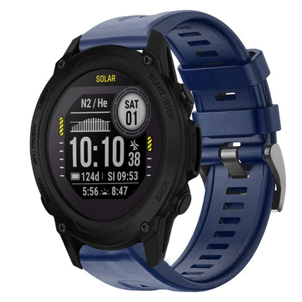 Metal Buckle Solid Color Silicone Watch Band, For Garmin Descent G1, For Garmin EPIX Gen 2, For Garmin Instinct 2