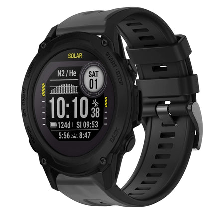 Metal Buckle Solid Color Silicone Watch Band, For Garmin Descent G1, For Garmin EPIX Gen 2, For Garmin Instinct 2