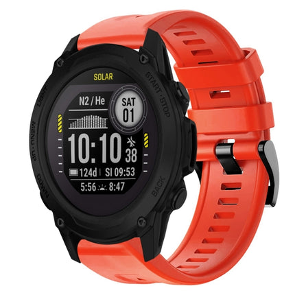 Metal Buckle Solid Color Silicone Watch Band, For Garmin Descent G1, For Garmin EPIX Gen 2, For Garmin Instinct 2