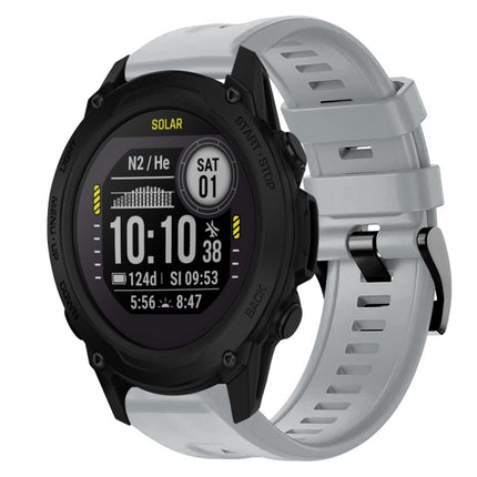 Metal Buckle Solid Color Silicone Watch Band, For Garmin Descent G1, For Garmin EPIX Gen 2, For Garmin Instinct 2