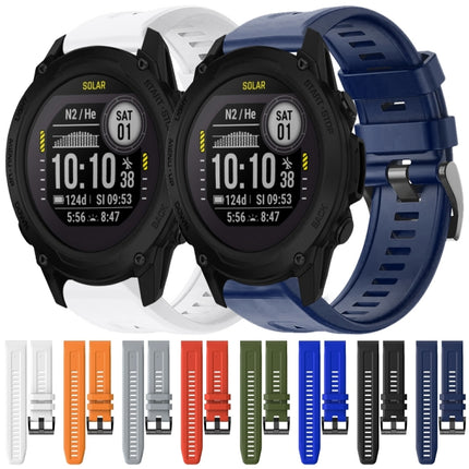 Metal Buckle Solid Color Silicone Watch Band, For Garmin Descent G1, For Garmin EPIX Gen 2, For Garmin Instinct 2