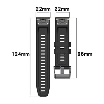 Metal Buckle Solid Color Silicone Watch Band, For Garmin Descent G1, For Garmin EPIX Gen 2, For Garmin Instinct 2