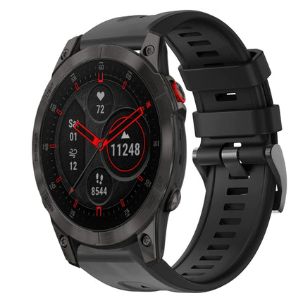 Metal Buckle Solid Color Silicone Watch Band, For Garmin Descent G1, For Garmin EPIX Gen 2, For Garmin Instinct 2
