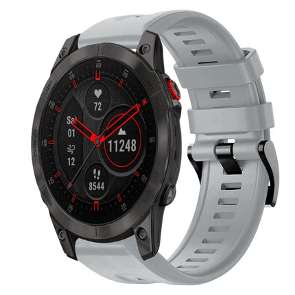 Metal Buckle Solid Color Silicone Watch Band, For Garmin Descent G1, For Garmin EPIX Gen 2, For Garmin Instinct 2