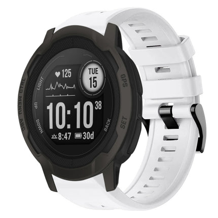 Metal Buckle Solid Color Silicone Watch Band, For Garmin Descent G1, For Garmin EPIX Gen 2, For Garmin Instinct 2