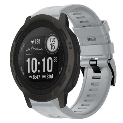 Metal Buckle Solid Color Silicone Watch Band, For Garmin Descent G1, For Garmin EPIX Gen 2, For Garmin Instinct 2