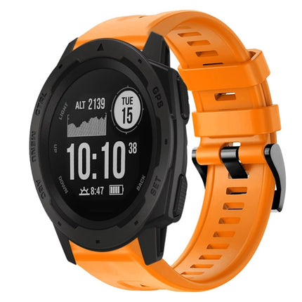 Metal Buckle Solid Color Silicone Watch Band, For  Garmin Instinct, For Garmin Approach S62, For Garmin Fenix 6 GPS