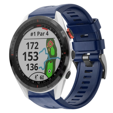 Metal Buckle Solid Color Silicone Watch Band, For  Garmin Instinct, For Garmin Approach S62, For Garmin Fenix 6 GPS