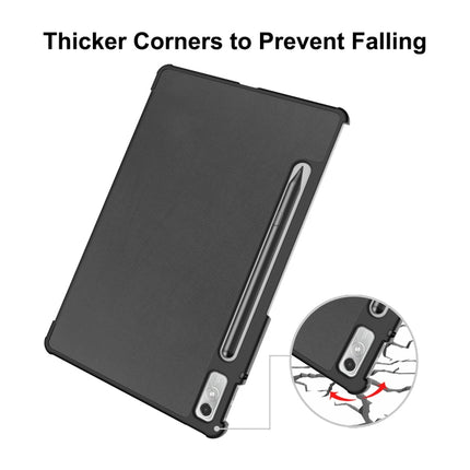 For Lenovo Tab P11 Pro Gen2 11.2 inch 2022 ENKAY Tri-fold Custer Texture Leather Stand Smart Case, For Lenovo Tab P11 Pro Gen2 11.2 inch 2022