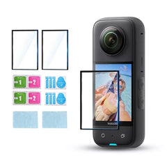 For Insta360 X3 STARTRC 2pcs Transparent HD Curved Protective Film, For Insta360 X3