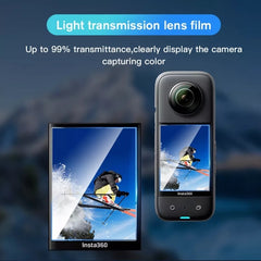 For Insta360 X3 STARTRC 2pcs Transparent HD Curved Protective Film, For Insta360 X3