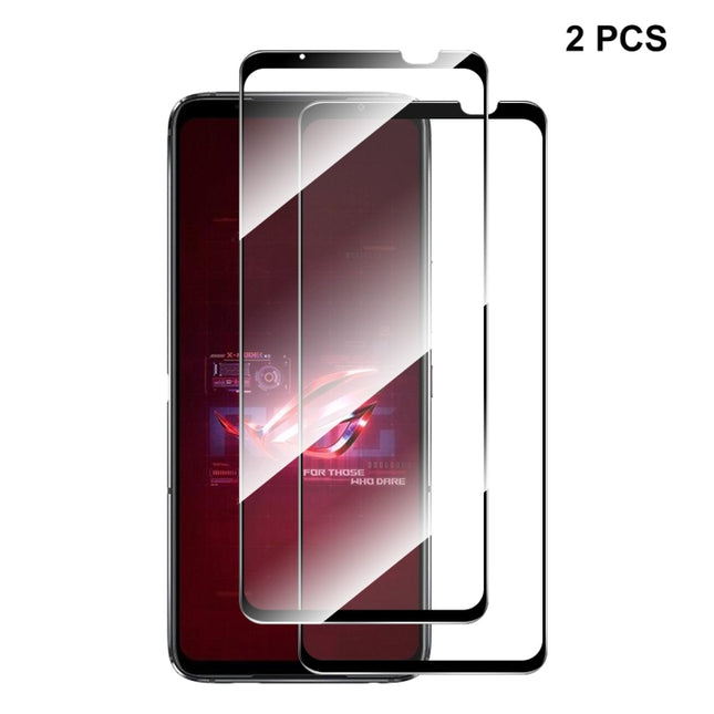 For Asus Rog Phone 6 / 6D / 6 Pro ENKAY Full Glue 0.26mm 9H 2.5D Tempered Glass Full Film, 2pcs