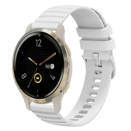 18mm Wavy Dotted Solid-Color Silicone Watch Band, For Garmin Venu 2S, For Garmin Vivomove 3S