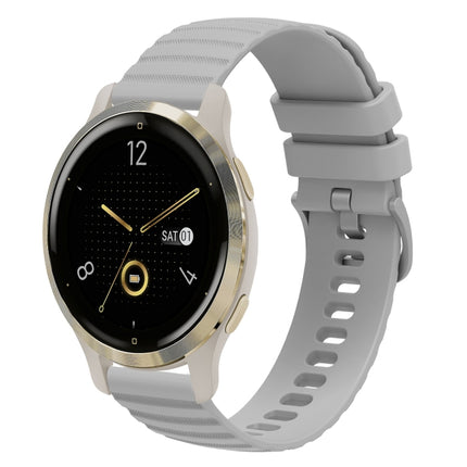 18mm Wavy Dotted Solid-Color Silicone Watch Band, For Garmin Venu 2S, For Garmin Vivomove 3S