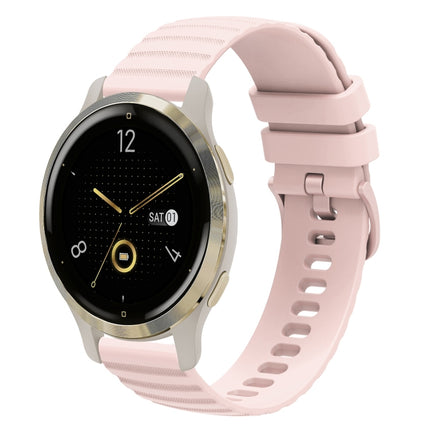 18mm Wavy Dotted Solid-Color Silicone Watch Band, For Garmin Venu 2S, For Garmin Vivomove 3S