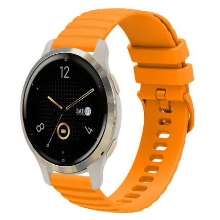 18mm Wavy Dotted Solid-Color Silicone Watch Band, For Garmin Venu 2S, For Garmin Vivomove 3S