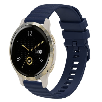 18mm Wavy Dotted Solid-Color Silicone Watch Band, For Garmin Venu 2S, For Garmin Vivomove 3S